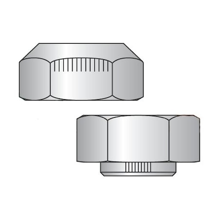 Newport Fasteners Lock Nut, 7/8"-14, Steel, Grade C, Cadmium Plated, 0.823 in Ht, 50 PK 906319
